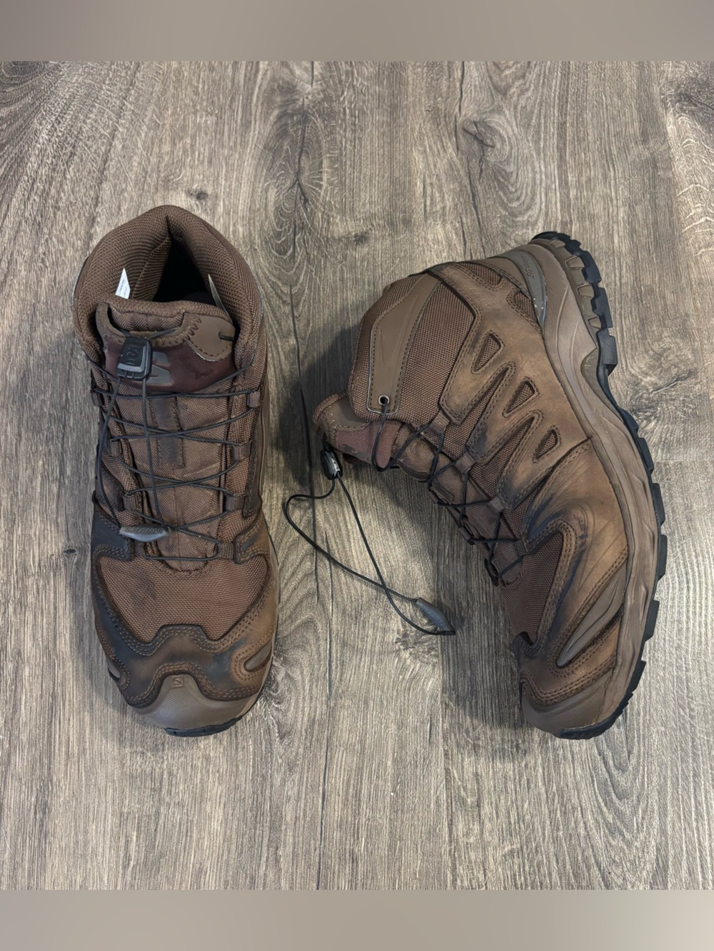 Salomon XA Forces Mid GTX Brown Hiking Outdoor Boots Men’s size 10 QuickLace